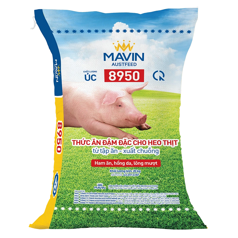8950 – Thức ăn hỗn hợp cho heo tập ăn đến xuất chuồng, thương hiệu Mavin Austfeed