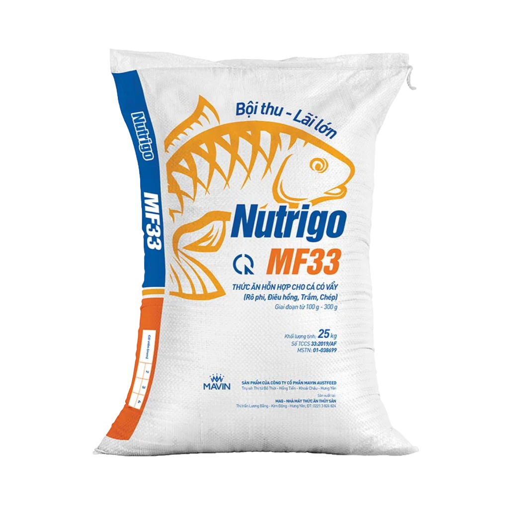 MF33 – Thức ăn cho cá có vảy 100g – 300g, thương hiệu Nutrigo