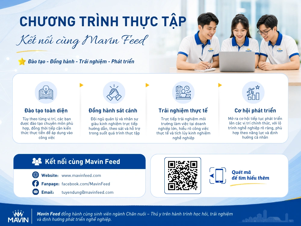 Chương trình thực tập tại Mavin Feed cho sinh viên ngành Chăn nuôi – Thú y